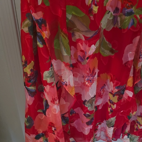 Adrianna Papell Elegant Formal Floral Halter Maxi Dress With Lining NWT Size 6 - Picture 8 of 16